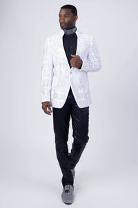 Men's Studded Lapel Blazer