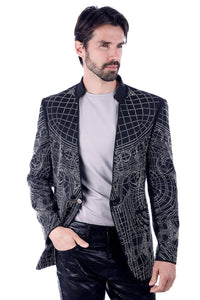 Men's Studded Lapel Blazer
