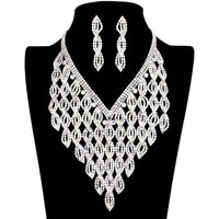 Sparkling Marquise Rhinestone Necklace Set