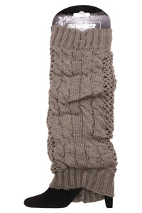 Women's Fishnet Cable Knitted Leg Warmers