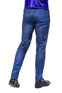 Men's Solid Color Shiny Textured Luxury Chino Pants