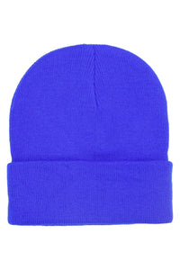 Adults Classic Solid Acrylic Cuffed Beanie