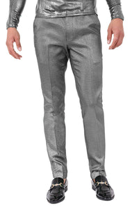 Men's Solid Color Shiny Textured Luxury Chino Pants