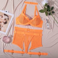 See Through Set with Garter Shorts