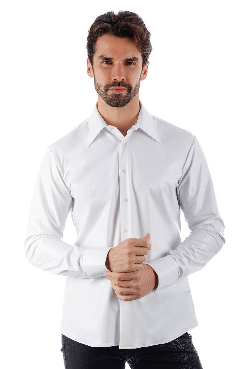 Men's Metallic Silver Shirt