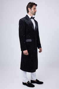 Men's Velvet Long Coat
