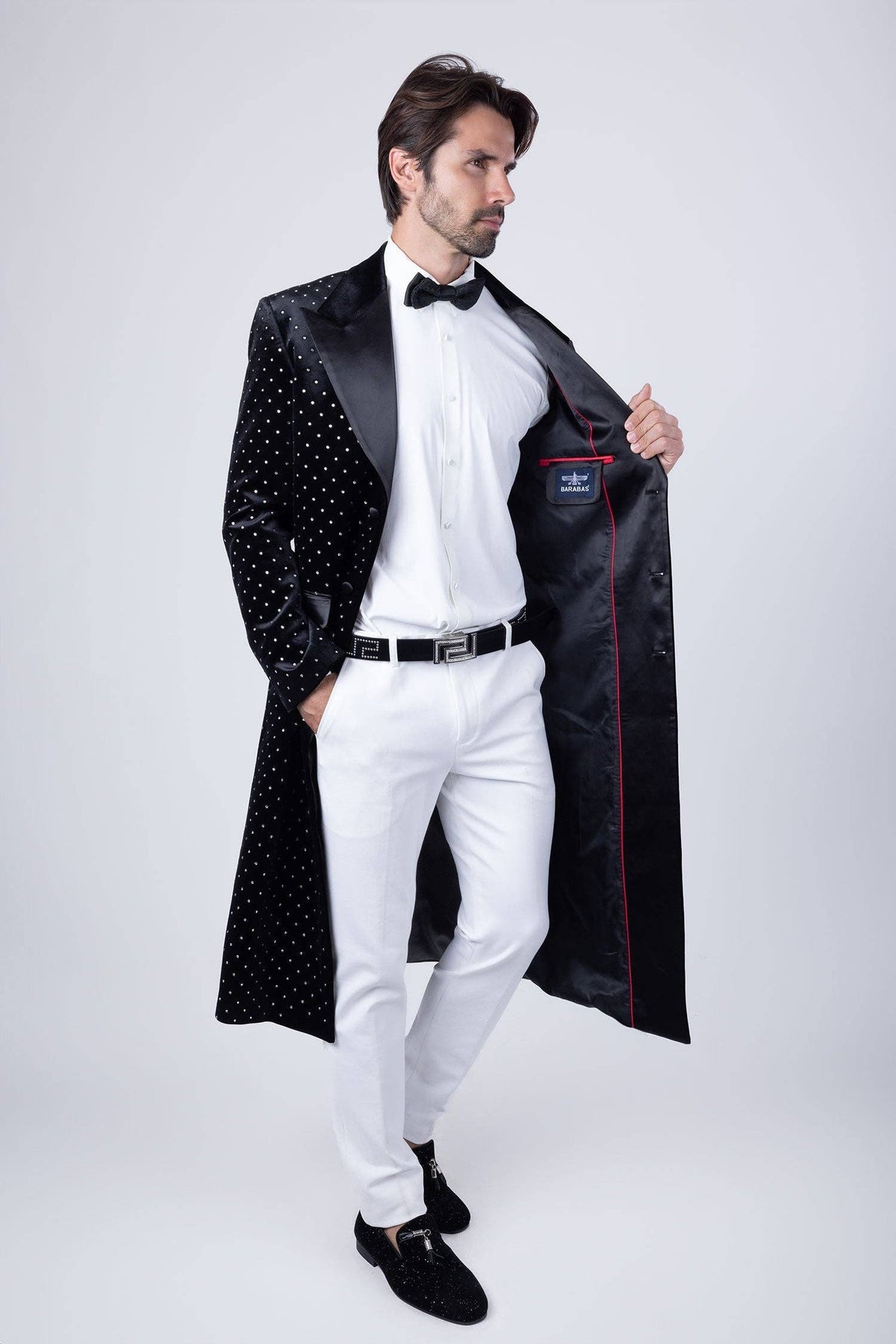 Men's Velvet Long Coat