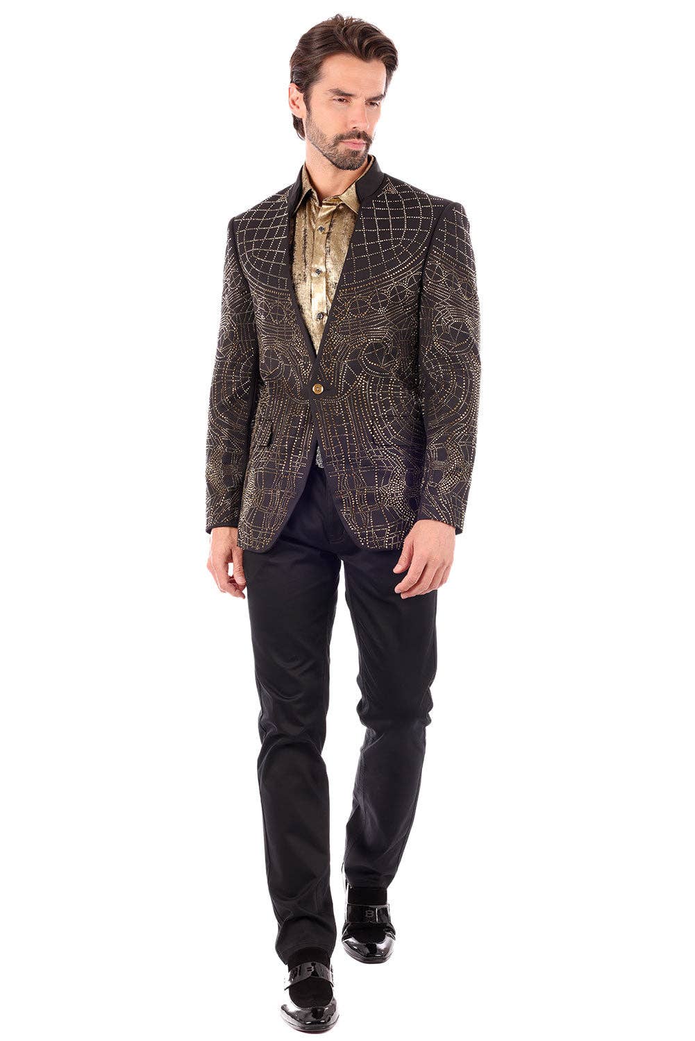 Men's Studded Lapel Blazer