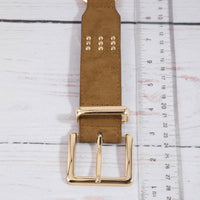 Ring Decor Studded Vegan Leather Belt