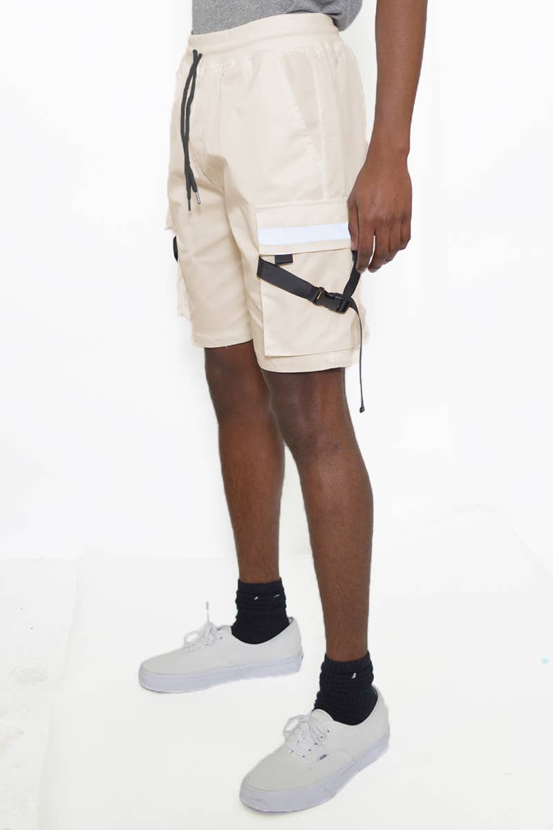 Tactical Shorts with Reflective Cargo Pocket