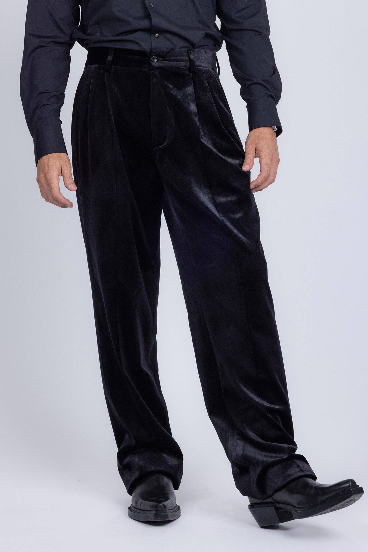 Men's Velvet Flare Stretch Pants