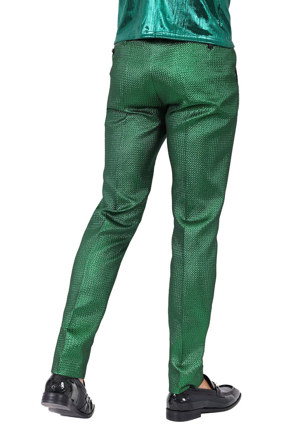 Men's Solid Color Shiny Textured Luxury Chino Pants