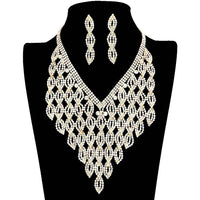Sparkling Marquise Rhinestone Necklace Set