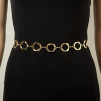 Organic Freeform Open Circle Link Chain Belt