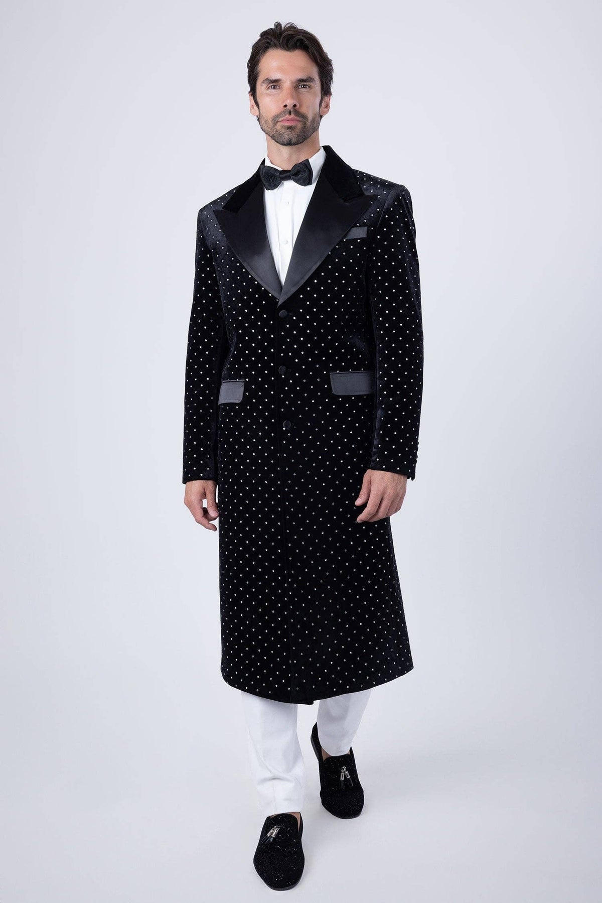Men's Velvet Long Coat