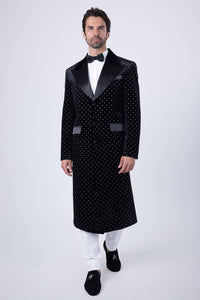 Men's Velvet Long Coat
