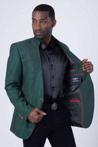 Men's Studded Lapel Blazer