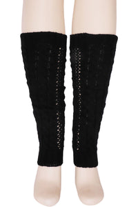 Women's Fishnet Cable Knitted Leg Warmers