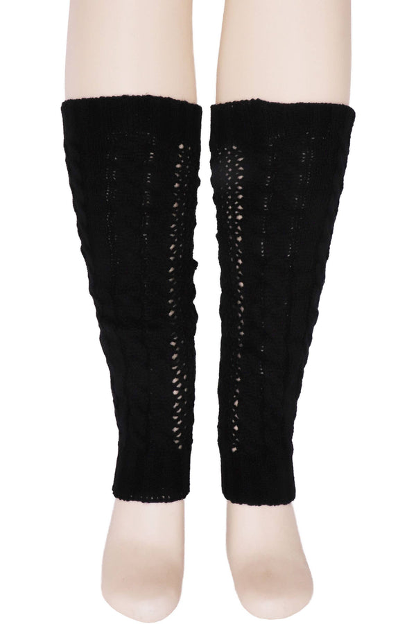 Women's Fishnet Cable Knitted Leg Warmers