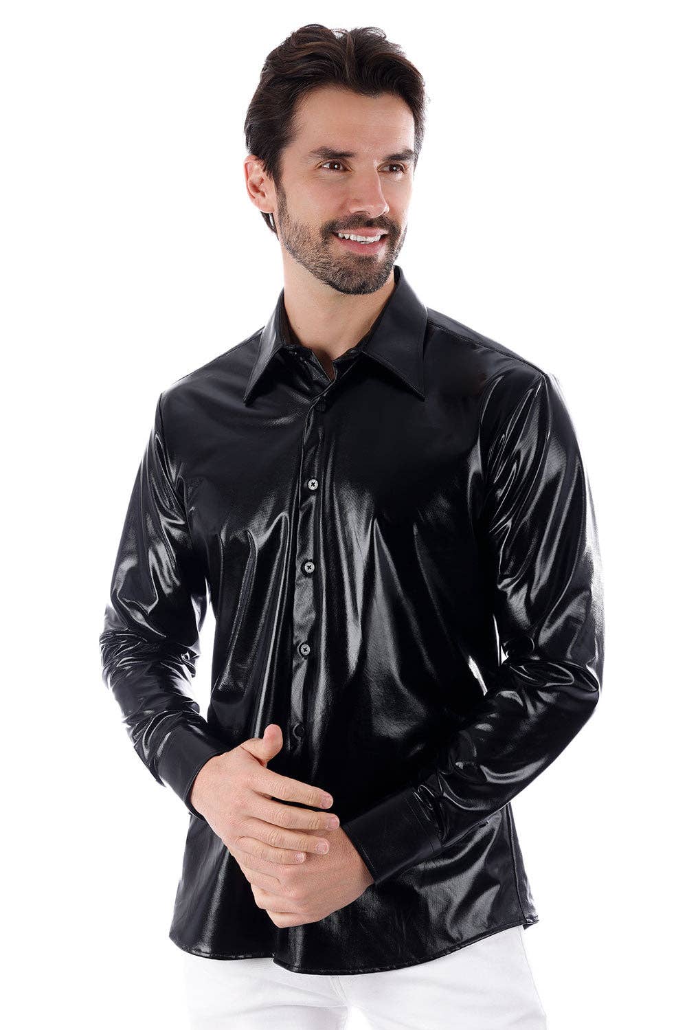 Men's Metallic Silver Shirt