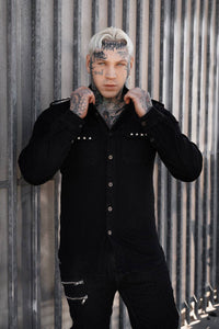Wreckage Studded Shoulder Shirt