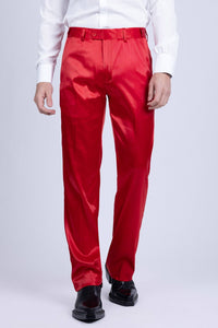 Men's Shiny Stretch Solid Color Dress Pants