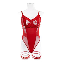 Backless Bodysuit with Garters