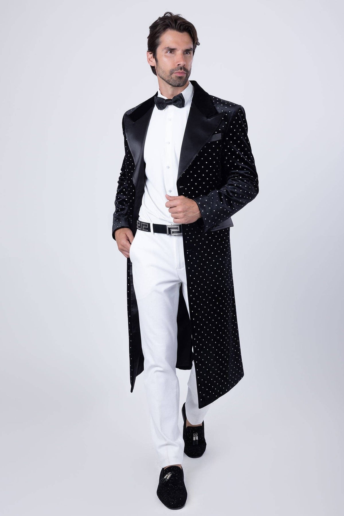 Men's Velvet Long Coat
