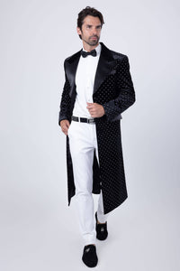 Men's Velvet Long Coat