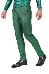 Men's Solid Color Shiny Textured Luxury Chino Pants
