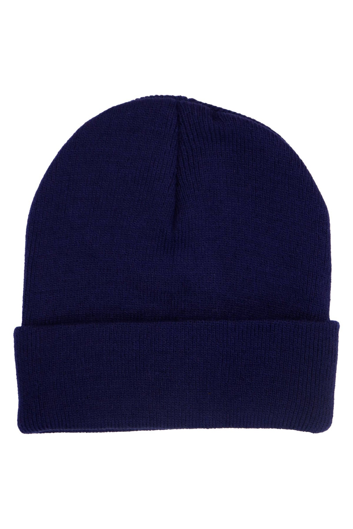 Adults Classic Solid Acrylic Cuffed Beanie