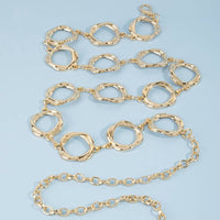 Organic Freeform Open Circle Link Chain Belt