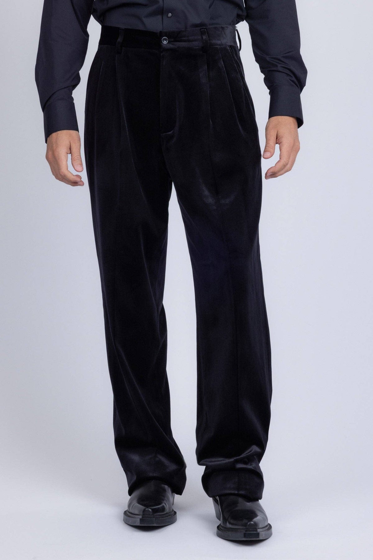 Men's Velvet Flare Stretch Pants