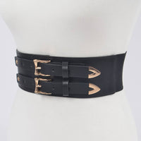 Corset Stretch Belt W/two Buckles