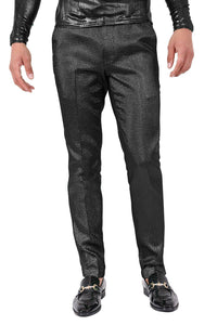Men's Solid Color Shiny Textured Luxury Chino Pants