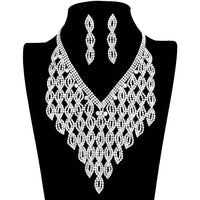 Sparkling Marquise Rhinestone Necklace Set