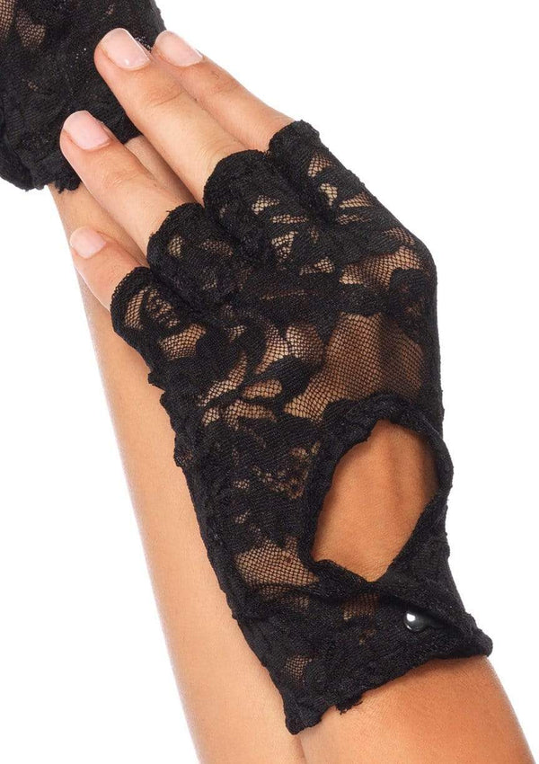 Keyhole lace gloves