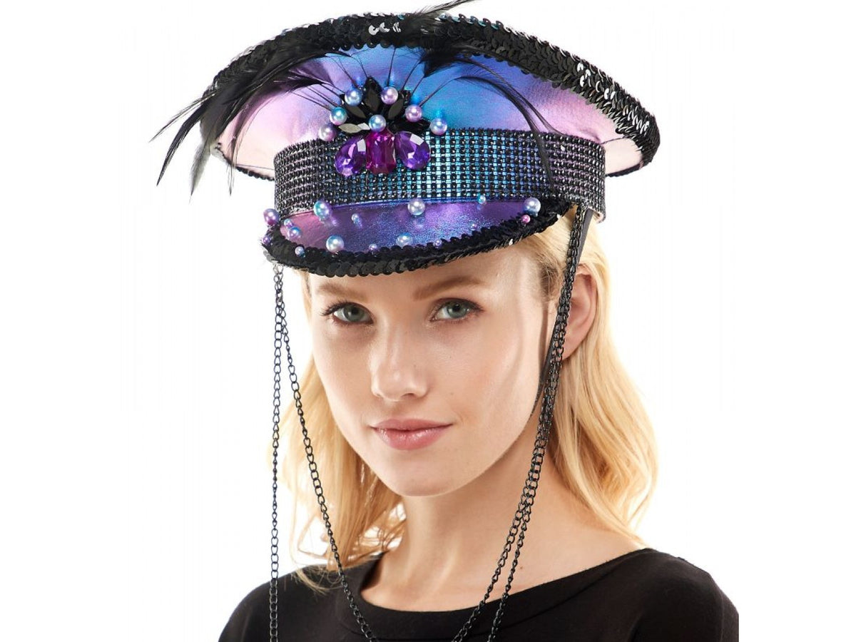 Purple Feather Hat