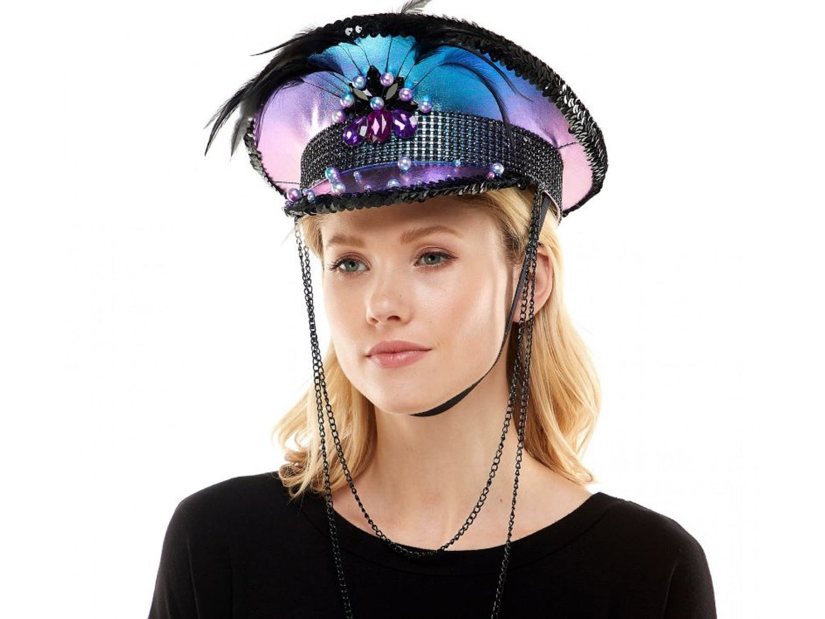 Purple Feather Hat